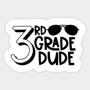 3rd Grade Dude Funny Boys Back to School Sticker